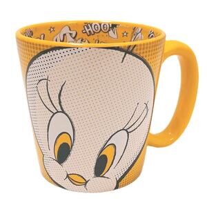 Six Flags Magic Mountain Looney Tunes Tweety Bird YELLOW Ceramic Wide Mug Cup